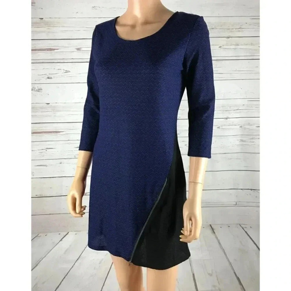 Colorblock 3/4 Sleeve Dress NWT Large - Picture 2 of 4